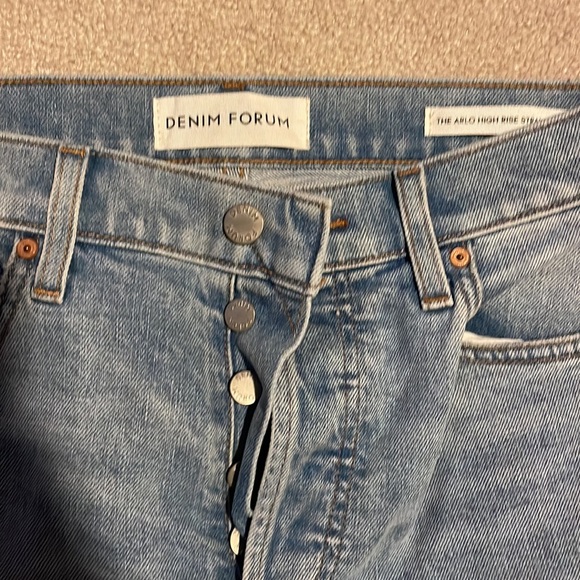 Denim Forum Arlo High Rose Straight Jeans sz26 - Picture 2 of 4